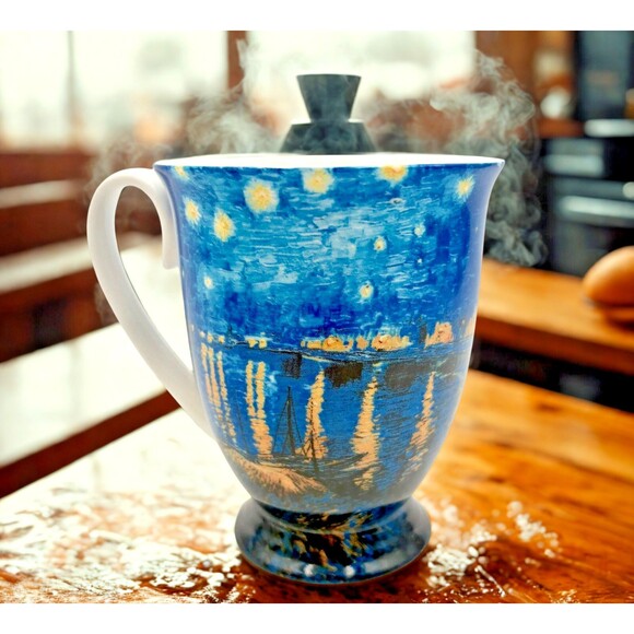 Vincent Van Gogh’s Gift Box – Set of 2 Starry Night on the Rhône Tea Cups - Picture 3 of 8